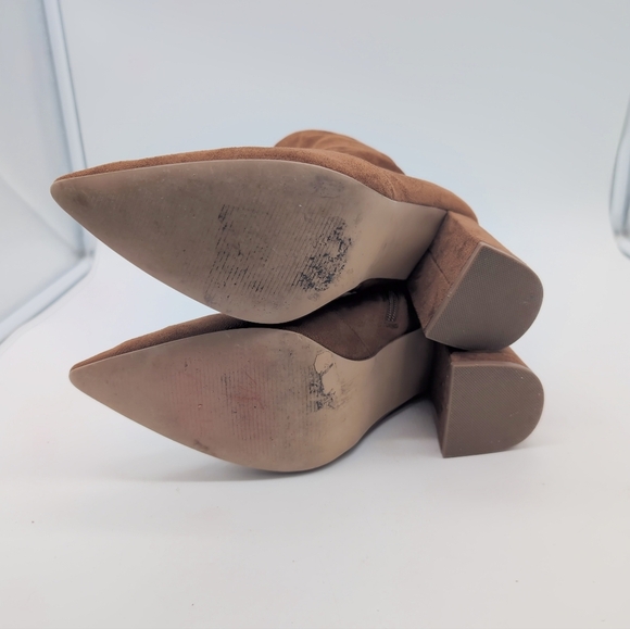 Steve Madden Sz 9 Brown Fabric Suede Ankle Boots Hayes - Picture 8 of 10